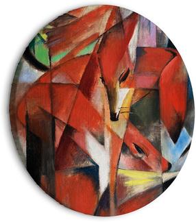 Apvali reprodukcija ant drobės Artgeist The Foxes (Franz Marc), 80 cm x 80 cm
