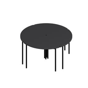 Kavos staliukų komplektas Kalune Design Emma, antracito sp., 90 cm x 90 cm x 42 cm, 4 vnt.