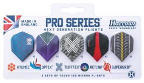 Noolemängu tarvikud, noolelehvik Harrows Pro Series Flights Set, mitmevärviline, 5 tk
