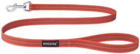 Suņu pavada Amiplay Rubber, oranža krās., 1.2m x 2cm