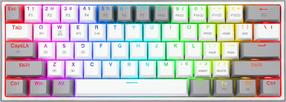 Belaidė žaidimų klaviatūra Redragon FIZZ PRO K616 Red switch, EN, balta sp./pilka sp.