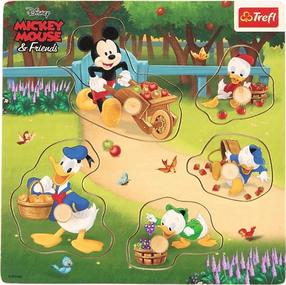 Puidust pusle Trefl Mickey & Friends, 22 cm x 22 cm, 5 tk, mitmevärviline