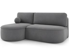 Kampinė sofa - lova Livosa Poco 04, pilka sp., kairinė, 144 x 220 cm x 93 cm