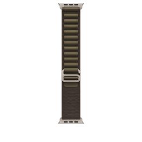 Ремешок для часов Apple Alpine Loop, 49 mm Medium, natural titanium цв./dark olive