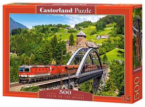 Pusle Castorland Train on the Bridge 500 el. B-52462, 47 cm x 33 cm, 500 tk, mitmevärviline