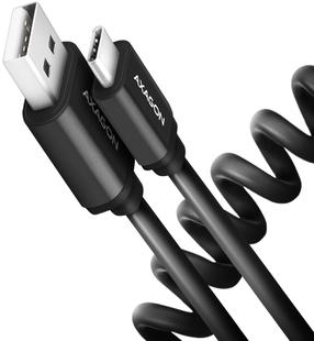 Kabelis Axagon Data & Charging BUCM-AM10TB USB 2.0, USB Type-C, 0.6 m, melna krās.