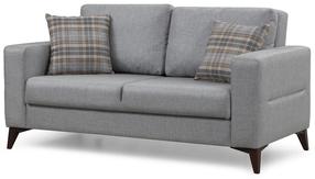 Sofa-lova Atelier Del Sofa Kristal 2, šviesiai pilka sp., 169 x 90 cm x 86 cm