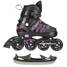 Роликовые коньки Nils Extreme NH11912, черный цв./розовый цв., 31-34