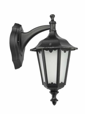 Āra sienas lampa Su-Ma Retro Midi, 60W, E27, IP43, melna krās., 21 cm x 39 cm
