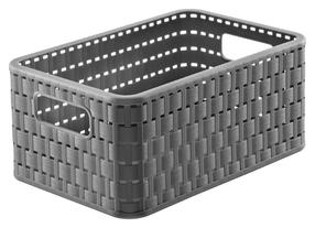 Uzglabāšanas kaste, transports/rīki/paredzēts uzglabāšanai Rotho 1115208853, 6 l, antracīta krās./pelēka krās., 28 x 18.5 x 12.6 cm
