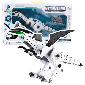 Игрушечный робот, динозавр Lean Toys Storm Dino, 47 см, белый цв./черный цв.