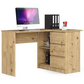 Kampinis rašomasis stalas Akord B16 Right, 124 cm x 85 cm, 77 cm, ąžuolo sp.