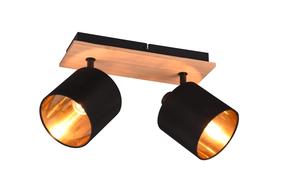 Lampa griesti Reality Tommy R81332030, E14, 2 x 28 W, zelta krās./melna krās. / koka krās.