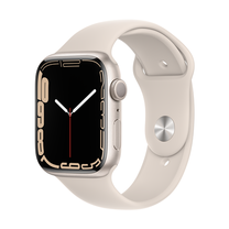 Išmanusis laikrodis Apple Watch Series 7 GPS, 45mm Starlight Aluminium Case with Starlight Sport Band - Regular, smėlio sp.