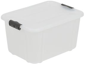 Daiktadėžė su dangčiu, daiktų saugojimo/žaislams Branq Velur, 16 l, skaidri sp., 39 x 29 x 21.7 cm