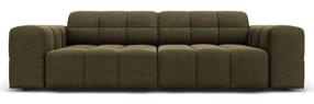 Sofa Micadoni Home Jennifer Velvet, žalia sp., 204 x 102 cm x 70 cm