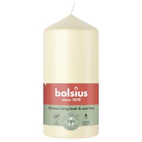 Svece, cilindriskas Bolsius, 33 h, balta krās.