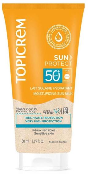 Pieniņš iedeguma kopšanai ķermenim/sejai Topicrem Sun Protect SPF50, 50 ml