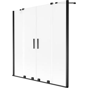 Vonios sienelė Mexen Velar Duo, 140 cm x 150 cm, juoda sp./matinis