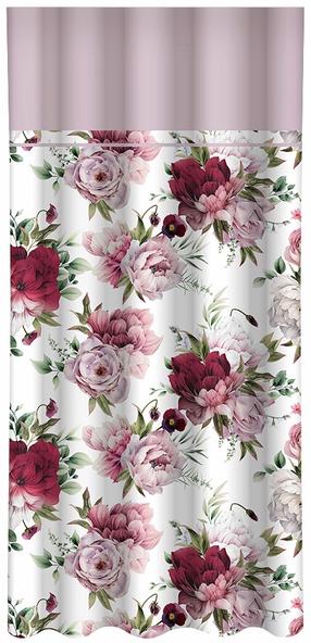 Dieninė užuolaida Mariall ZML-004, balta sp./rožinė sp./šviesiai violetinė sp., 160 cm x 270 cm