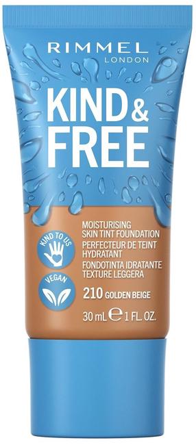 Skystas makiažo pagrindas Rimmel London Kind & Free, 210 golden beige, 30 ml