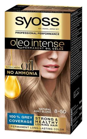 Plaukų dažai Syoss Oleo Intense, 8.50 natural ashy blond sp., 8.50 Natural Ashy Blond, 115 ml