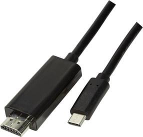 Провод Logilink USB 3.2 Gen1 USB-C m to HDMI HDMI 2.0 A 19-pin, USB-C, 3 м, черный цв.