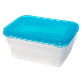 Toiduainekarbi komplekt Keeeper Fredo Fresh 30675632, 1.25 l, läbipaistev v./sinine v., 3 tk