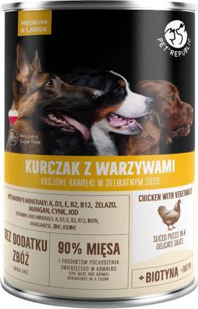 Märg koeratoit PetRepublic Adult, kanaliha/köögiviljad, 1.25 kg