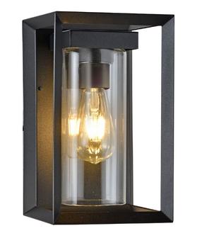 Sieninis lauko šviestuvas CristalRecord Rute, E27, IP23, juoda sp., 17.5 cm x 30 cm
