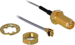 Juhe Delock HF RP-SMA MHF, RP-SMA, 0.2 m, kuldne v.