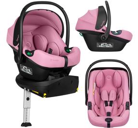 Nešiojama autokėdutė su lopšiu Lionelo Astrid I-Size Set Plus, rožinė sp., 40 - 87 cm