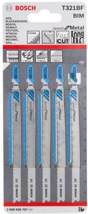Pjūklo peilių rinkinys Bosch T321BF, 13.2 cm, 5 vnt.