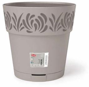 Gėlių vazonas Stefanplast Gaia 2188612, plastikinis, Ø 30 cm, pilka sp.
