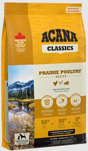Sausas šunų maistas Acana Classics Prairie Poultry, vištiena/kalakutiena, 9.7 kg