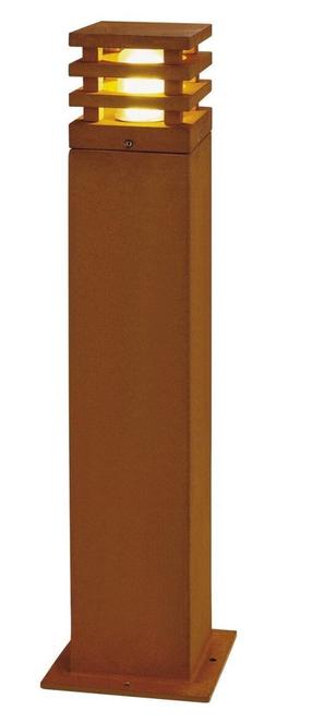 Pastatomas lauko šviestuvas SLV Rusty Square 70, 9W, LED, IP55, ruda sp., 12 cm x 71 cm