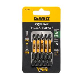 Kruvikeeraja otsikute komplekt Dewalt Flex Torq, T20, 57 mm