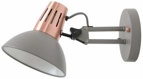 Šviestuvas sieninis GTV Artemia 2164, E27, 1 x 40 W, rožinė sp./pilka sp. / pilka sp.