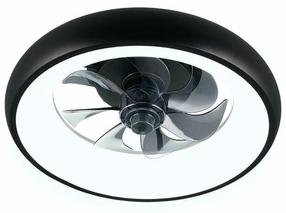 Laeventilaator koos lambiga Reality Muonio, 20 W, 1 tk, must v.