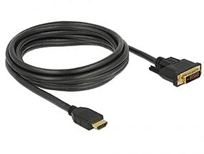 Кабель Delock HDMI male, DVI male, 3 м, черный цв.