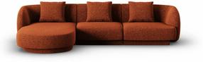 Kampinė sofa Cosmopolitan Design Tulum Haga 44, terracotta sp., kairinė, 156 x 255 cm x 70 cm