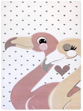 Kilimas vidaus Hakano Tinies Flamingos, kreminė sp./rožinė sp., 150 cm x 80 cm