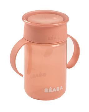 Bērnu krūzīte Beaba 360°, 340 ml, 1 g., plastmasa, rozā krās.