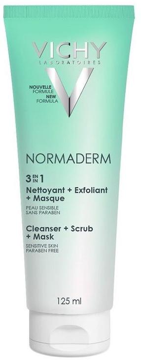 Sejas skrubis Vichy Normaderm 3in1 Scrub + Cleanser + Mask, 125 ml