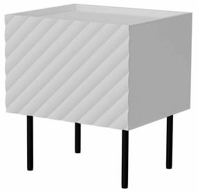 Naktinis staliukas Cama Meble Lucca, balta sp., 52 cm x 40 cm x 47 cm