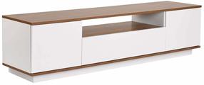 Televizoriaus spintelė Kalune Design Veramont, balta sp./riešuto sp., 44.5 cm x 180 cm x 44.6 cm