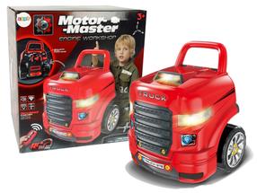 Žaislinis meistro įrankių rinkinys Lean Toys Motor Master, juoda sp./raudona sp.