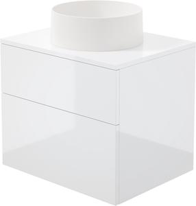 Vonios spintelė su praustuvu Deante Prizma, skaidri sp./balta sp., 47 cm x 60 cm x 52 cm