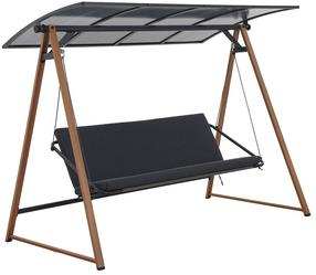 Lauko sūpynės Home4you Herning, pilka sp., 232 cm x 135 cm x 173 cm