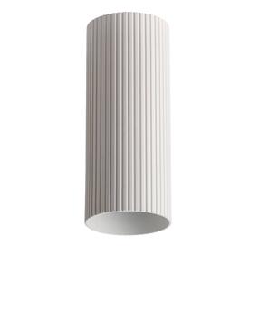Šviestuvo gaubtas lubų AZzardo Lucas Ribbed, 1 x 0 W, balta sp. / balta sp.
